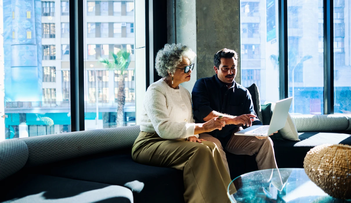 Collaborative meeting in modern office setting